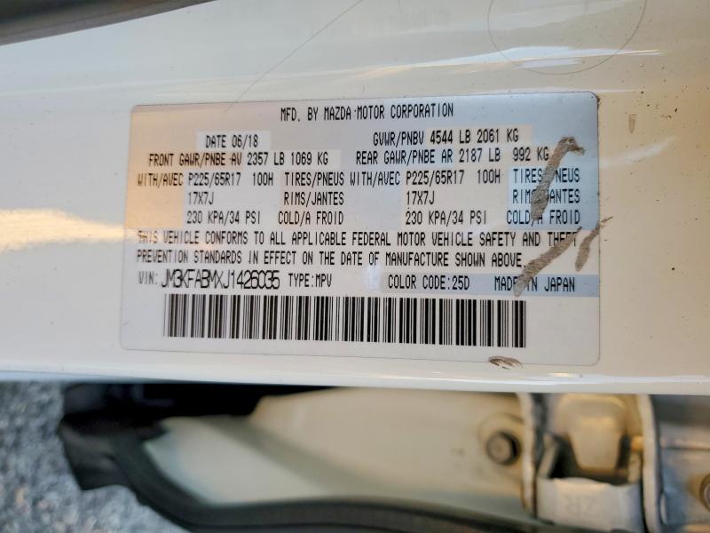 73929725 :رقم المزاد ، JM3KFABMXJ1426035 vin ، 2018 Mazda Cx-5 مزاد بيع