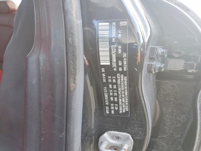 Aukcja sprzedaży 2019 Alfa Romeo Giulia, vin: ZARFAMAN4K7622772, numer aukcji: 97678045