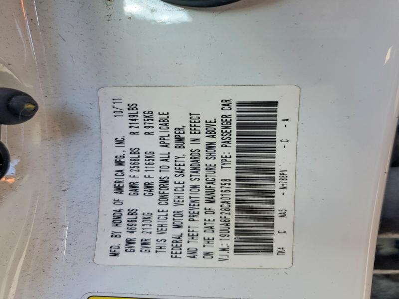 Продаж на аукціоні авто 2012 Acura Tl, vin: 19UUA8F28CA016758, номер лоту: 75111925