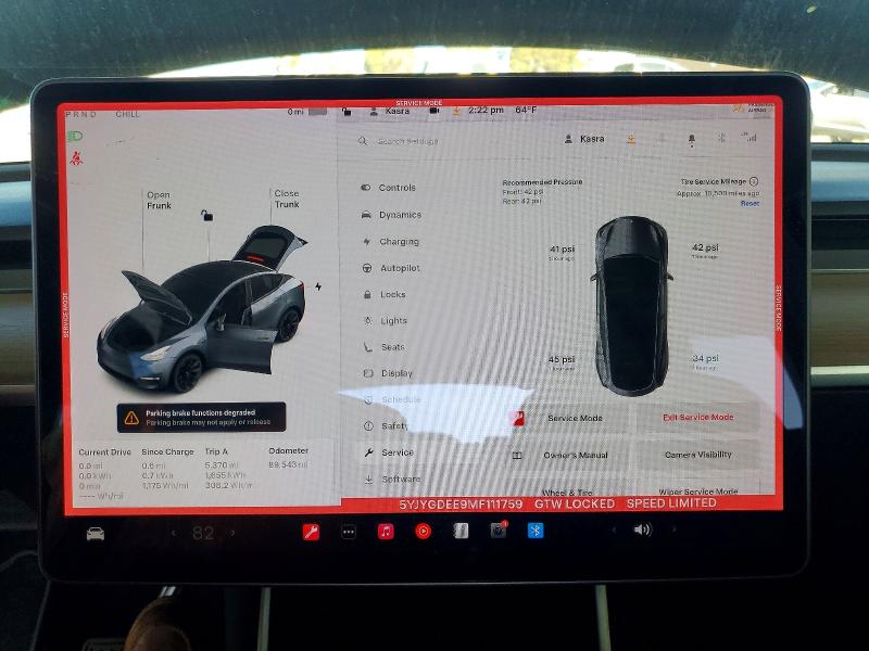 Продажа на аукционе авто 2021 Tesla Model Y, vin: 5YJYGDEE9MF111759, номер лота: 74345515