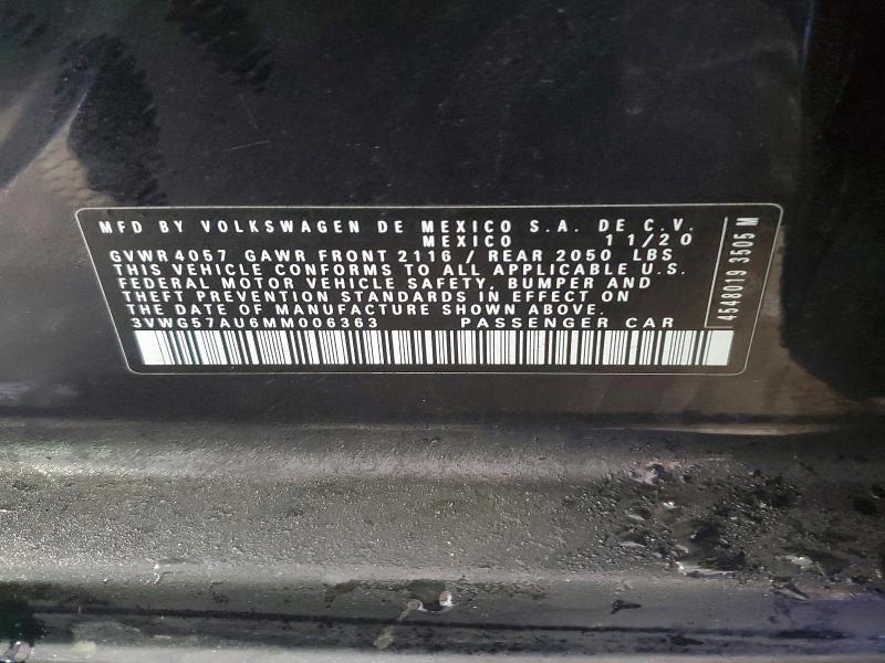 Продаж на аукціоні авто 2021 Volkswagen Golf, vin: 3VWG57AU6MM006363, номер лоту: 74390765