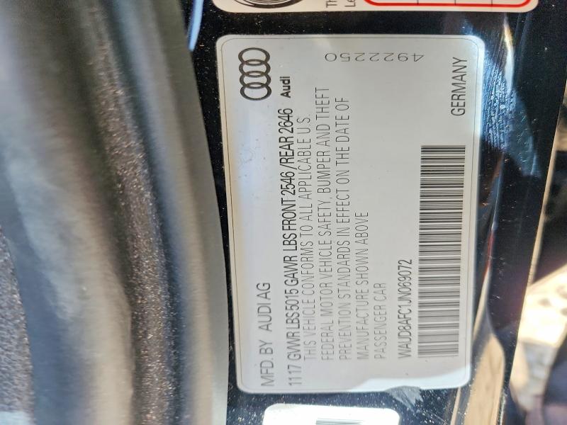Aukcja sprzedaży 2018 Audi A6, vin: WAUD8AFC1JN069072, numer aukcji: 74008595