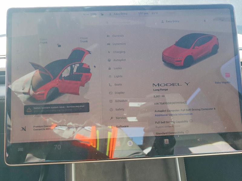 Продажа на аукционе авто 2026 Tesla Model Y, vin: 7SAYGDED8TF519422, номер лота: 75190365