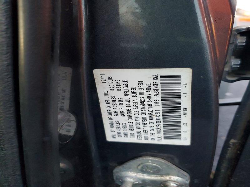 97790955 :رقم المزاد ، 1HGCP2F62BA143210 vin ، 2011 Honda Accord مزاد بيع