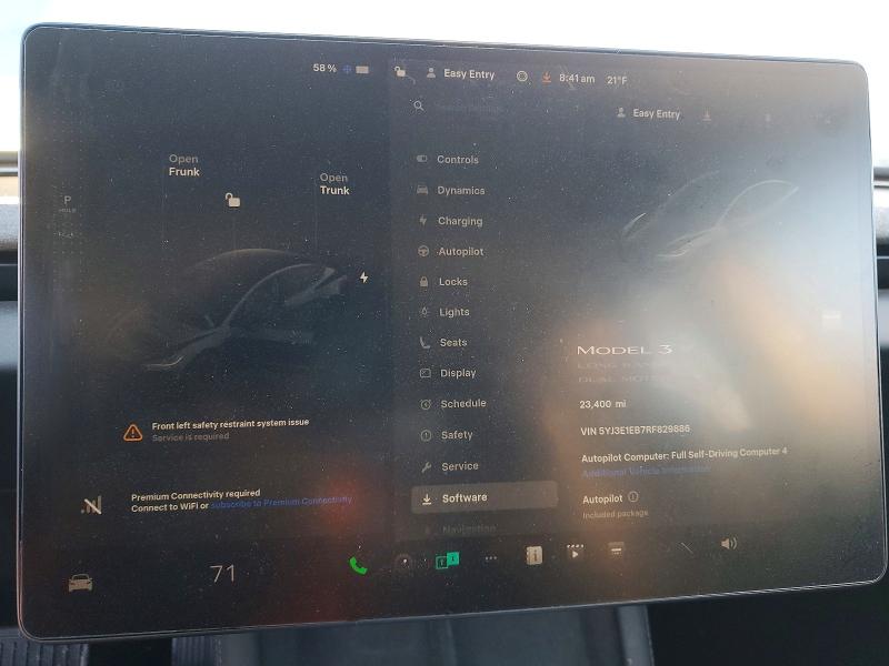 Продажа на аукционе авто 2024 Tesla Model 3, vin: 5YJ3E1EB7RF829886, номер лота: 99495445