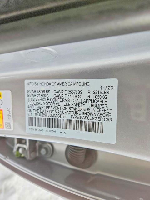 Aukcja sprzedaży 2021 Acura Tlx, vin: 19UUB5F30MA004786, numer aukcji: 75053505