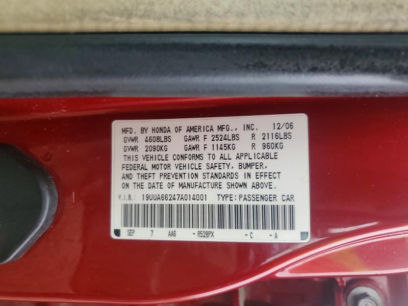 Продажа на аукционе авто 2007 Acura Tl, vin: 19UUA66247A014001, номер лота: 74693425