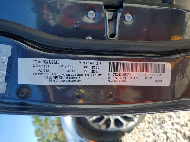 Aukcja sprzedaży 2017 Chrysler 300, vin: 2C3CCABGXHH541704, numer aukcji: 73194575