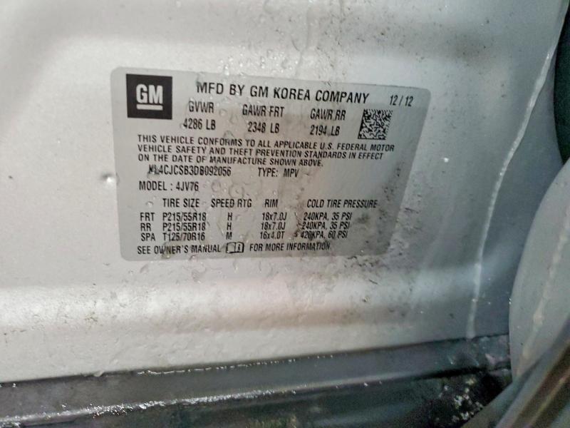 Продажа на аукционе авто 2013 Buick Encore, vin: KL4CJCSB3DB092056, номер лота: 74580765