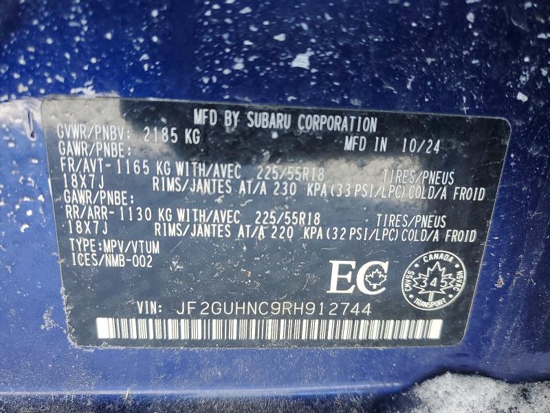Продажа на аукционе авто 2024 Subaru Crosstrek, vin: JF2GUHNC9RH912744, номер лота: 73632535