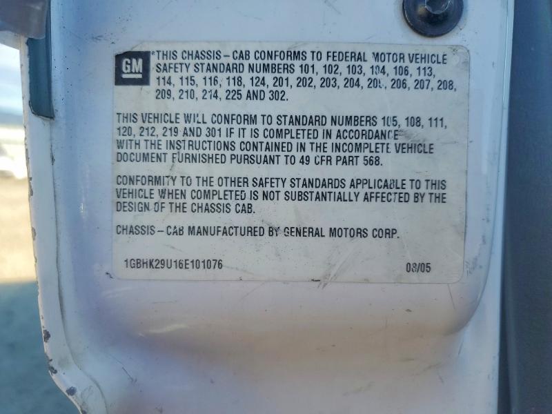 2006 Chevrolet Silverado მანქანა იყიდება აუქციონზე, vin: 1GBHK29U16E101076, აუქციონის ნომერი: 73628655