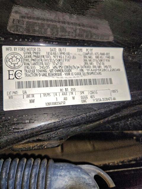 Aukcja sprzedaży 2012 Ford Focus, vin: 1FAHP3K28CL228349, numer aukcji: 99463655