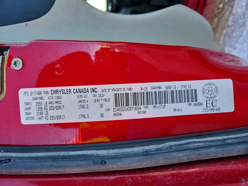 Продажа на аукционе авто 2013 Dodge Grand Caravan, vin: 2C4RDGDG4DR710204, номер лота: 97333765