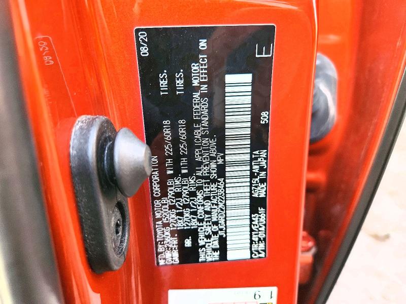 Aukcja sprzedaży 2021 Lexus Nx, vin: JTJGARDZ2M2238464, numer aukcji: 99774245