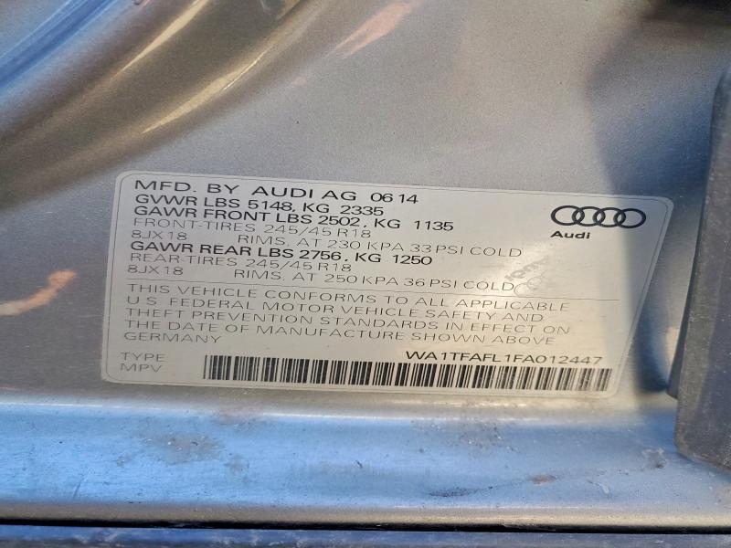 Auction sale of the 2015 Audi A4 Allroad, vin: WA1TFAFL1FA012447, lot number: 73046605