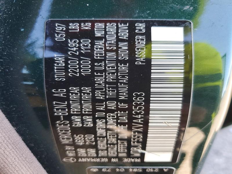 Продаж на аукціоні авто 1997 Mercedes-benz E 320, vin: WDBJF55FXVA435363, номер лоту: 73213115