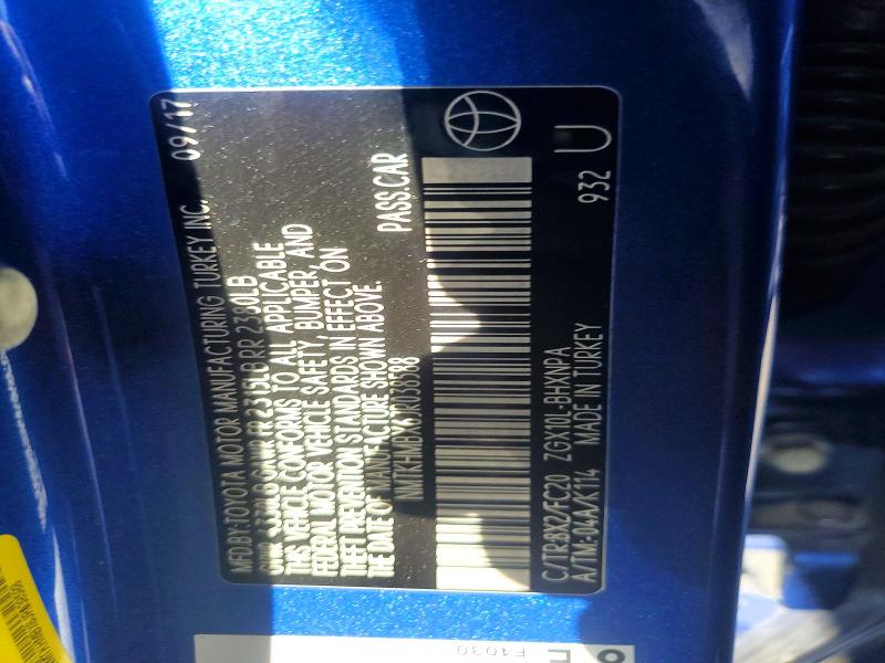72656425 :رقم المزاد ، NMTKHMBX6JR038588 vin ، 2018 Toyota C-hr مزاد بيع