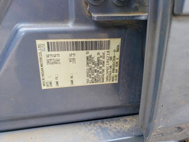 Продажа на аукционе авто 2012 Nissan Altima, vin: 1N4AL2AP6CC186218, номер лота: 72435355