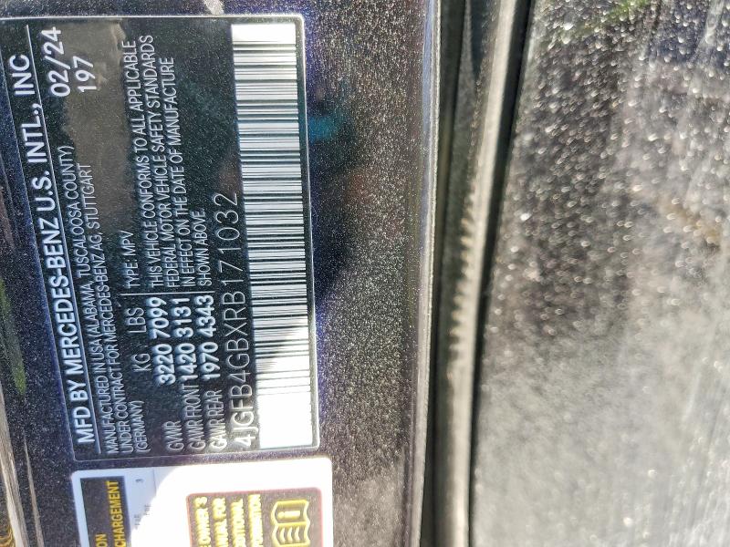 Aukcja sprzedaży 2024 Mercedes-benz Gle, vin: 4JGFB4GBXRB171032, numer aukcji: 98345305