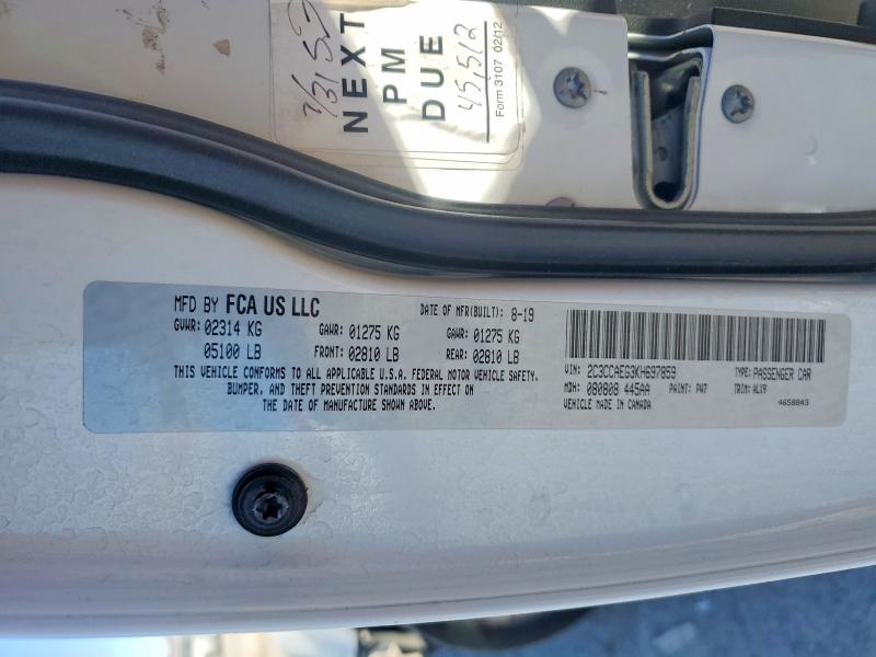 Продажа на аукционе авто 2019 Chrysler 300, vin: 2C3CCAEG3KH697859, номер лота: 73749465