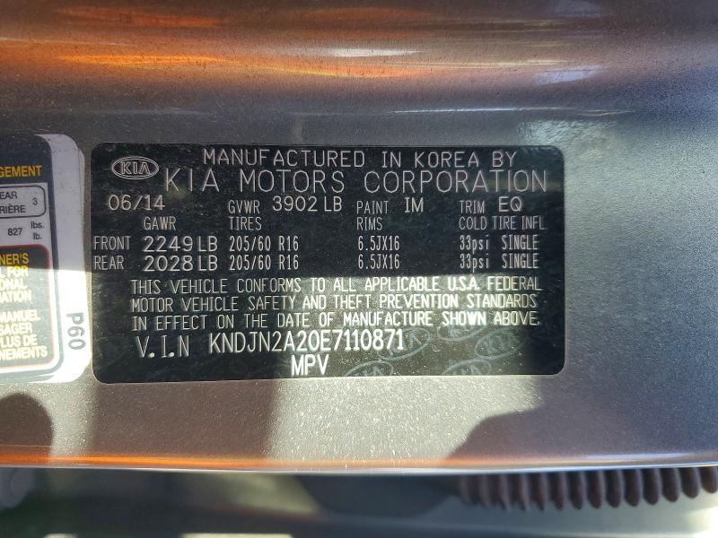 Aukcja sprzedaży 2014 Kia Soul, vin: KNDJN2A20E7110871, numer aukcji: 75316475