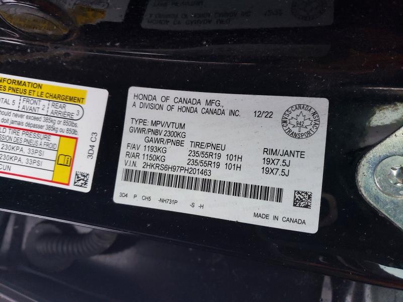 Продажа на аукционе авто 2023 Honda Cr-v Sport, vin: 2HKRS6H97PH201463, номер лота: 73618905