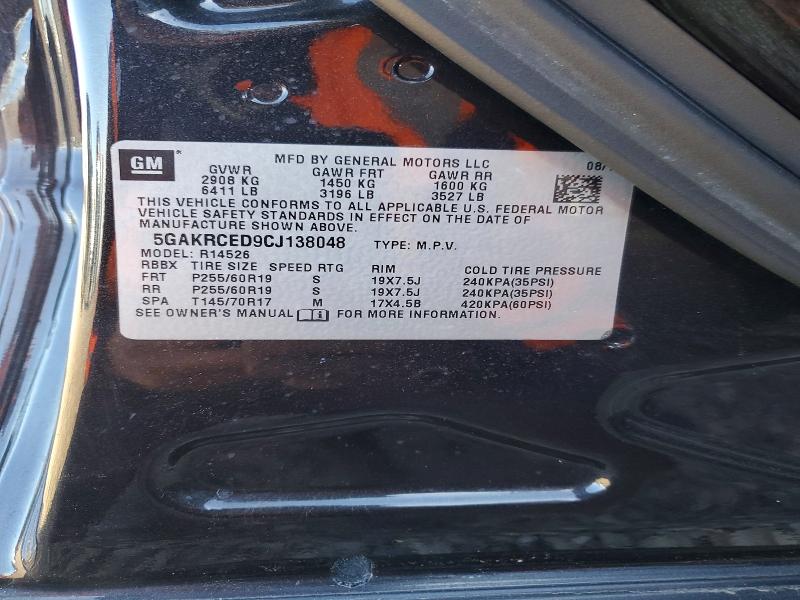 99010335 :رقم المزاد ، 5GAKRCED9CJ138048 vin ، 2012 Buick Enclave مزاد بيع