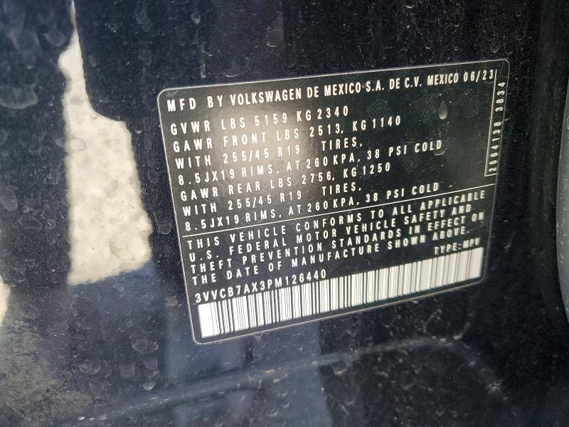Продажа на аукционе авто 2023 Volkswagen Tiguan, vin: 3VVCB7AX3PM126440, номер лота: 73664925
