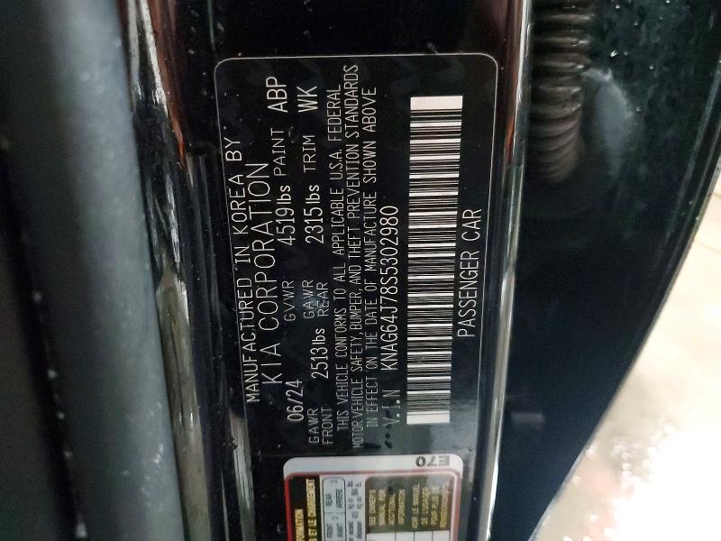 Aukcja sprzedaży 2025 Kia K5, vin: KNAG64J78S5302980, numer aukcji: 99903985