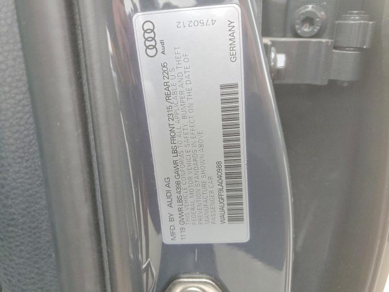 Aukcja sprzedaży 2020 Audi A3, vin: WAUAUGFF9LA040988, numer aukcji: 73500535