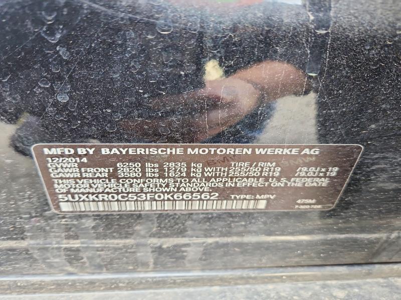 Aukcja sprzedaży 2015 Bmw X5, vin: 5UXKR0C53F0K66562, numer aukcji: 73884235