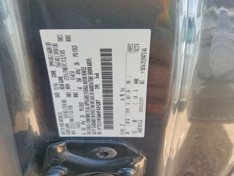 Продаж на аукціоні авто 2017 Ford F150, vin: 1FTEX1RG4HFA91287, номер лоту: 75262245