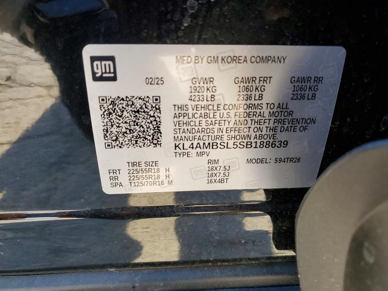 2025 Buick Encore Gx მანქანა იყიდება აუქციონზე, vin: KL4AMBSL5SB188639, აუქციონის ნომერი: 74071305