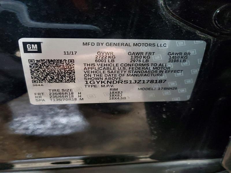 73488385 :رقم المزاد ، 1GYKNDRS1JZ178187 vin ، 2018 Cadillac Xt5 مزاد بيع