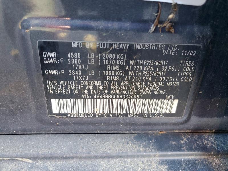Aukcja sprzedaży 2010 Subaru Outback, vin: 4S4BRBGC9A3340981, numer aukcji: 97287355