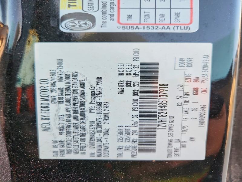 2008 Ford Mustang მანქანა იყიდება აუქციონზე, vin: 1ZVHT82H485137918, აუქციონის ნომერი: 98242845