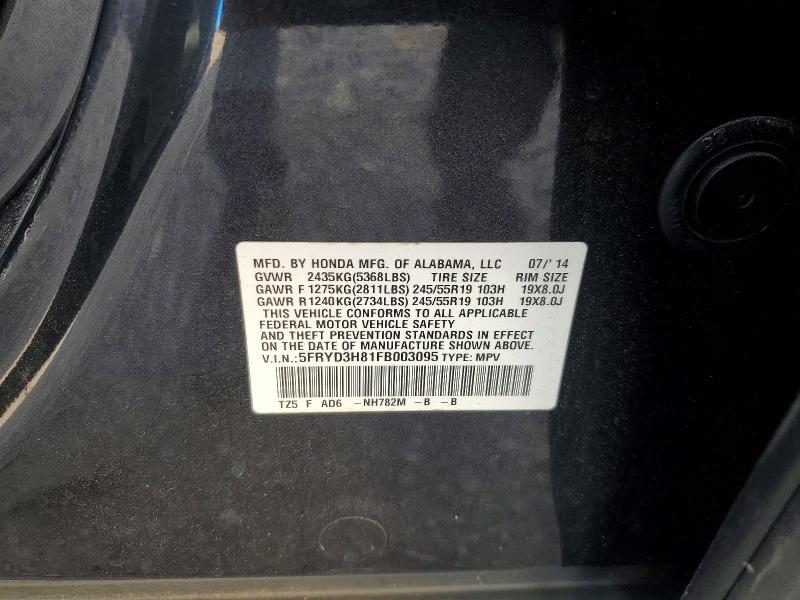 Продаж на аукціоні авто 2015 Acura Mdx, vin: 5FRYD3H81FB003095, номер лоту: 97650545