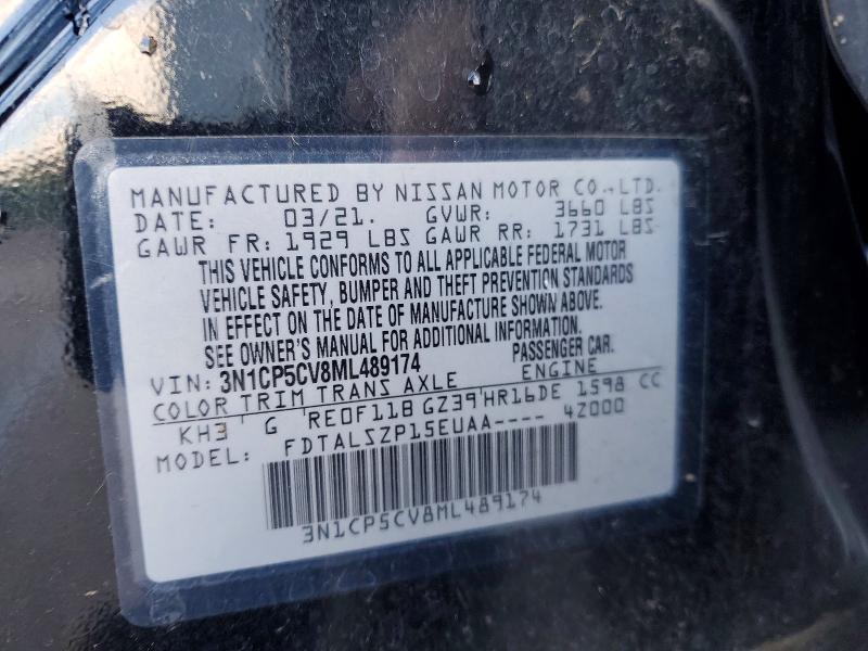 Продаж на аукціоні авто 2021 Nissan Kicks, vin: 3N1CP5CV8ML489174, номер лоту: 98991505
