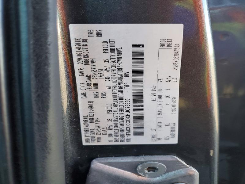 Продаж на аукціоні авто 2017 Ford Escape, vin: 1FMCU0GDXHUC73330, номер лоту: 72705235