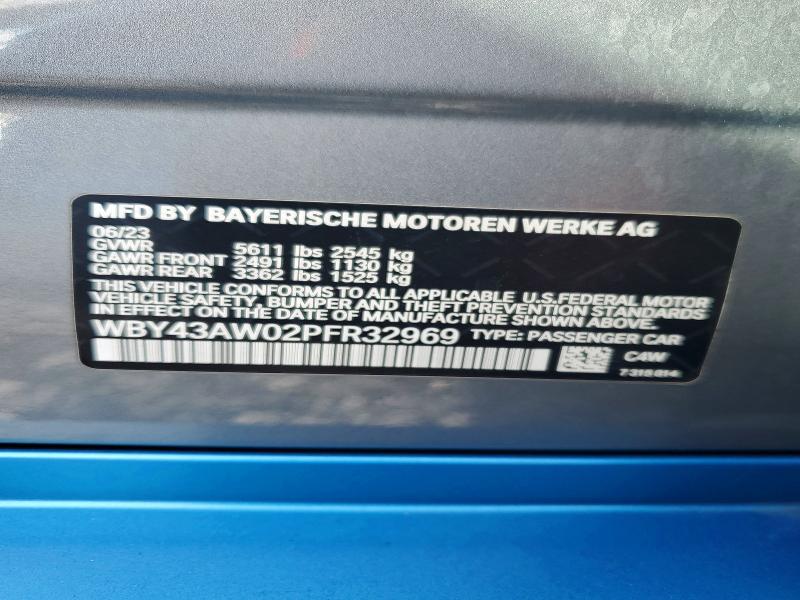Продаж на аукціоні авто 2023 Bmw I4, vin: WBY43AW02PFR32969, номер лоту: 72491445