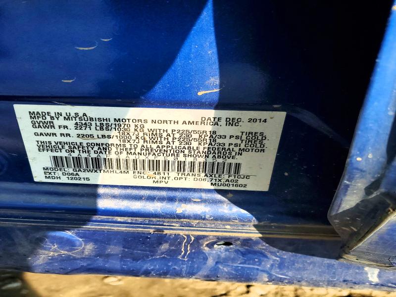 73524655 :رقم المزاد ، 4A4AP3AUXFE018352 vin ، 2015 Mitsubishi Outlander Sport مزاد بيع