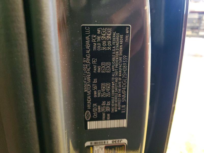 2025 Hyundai Santa Fe მანქანა იყიდება აუქციონზე, vin: 5NMP4DGL2SH089339, აუქციონის ნომერი: 74561435