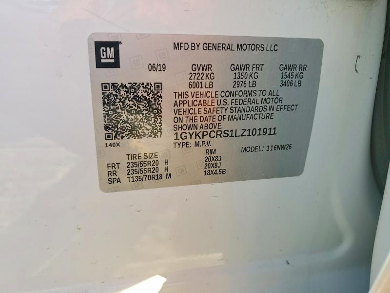 Aukcja sprzedaży 2020 Cadillac Xt6 Premiu, vin: 1GYKPCRS1LZ101911, numer aukcji: 99568825