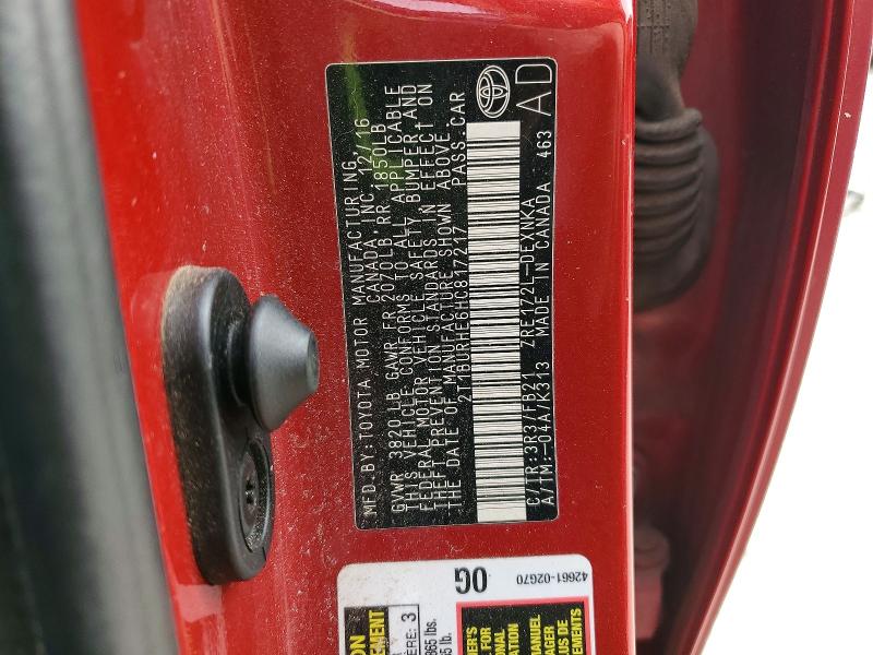 2017 Toyota Corolla მანქანა იყიდება აუქციონზე, vin: 2T1BURHE6HC817217, აუქციონის ნომერი: 99680015