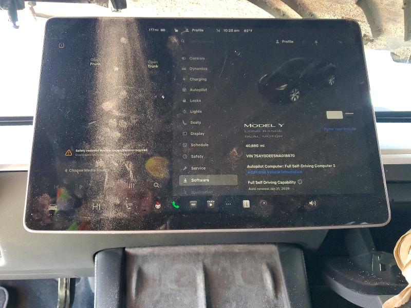Продажа на аукционе авто 2022 Tesla Model Y, vin: 7SAYGDEE5NA018870, номер лота: 73873475