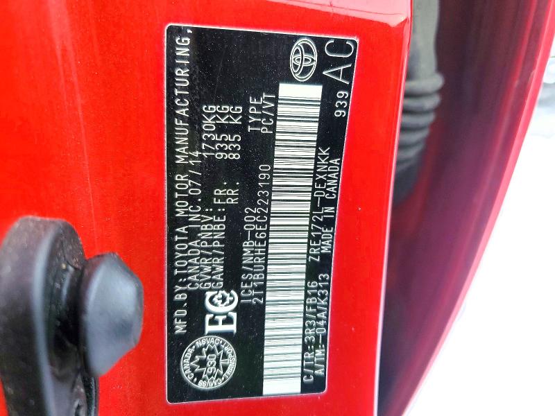 Продаж на аукціоні авто 2014 Toyota Corolla, vin: 2T1BURHE6EC223190, номер лоту: 72213275