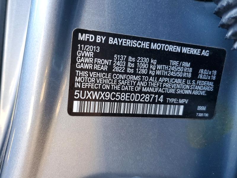 Aukcja sprzedaży 2014 Bmw X3, vin: 5UXWX9C58E0D28714, numer aukcji: 73771775