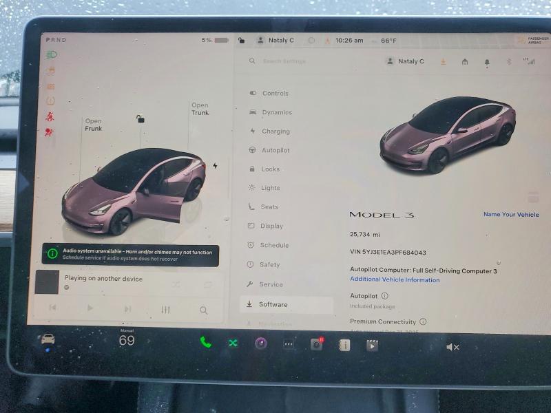 Aukcja sprzedaży 2023 Tesla Model 3, vin: 5YJ3E1EA3PF684043, numer aukcji: 98247255