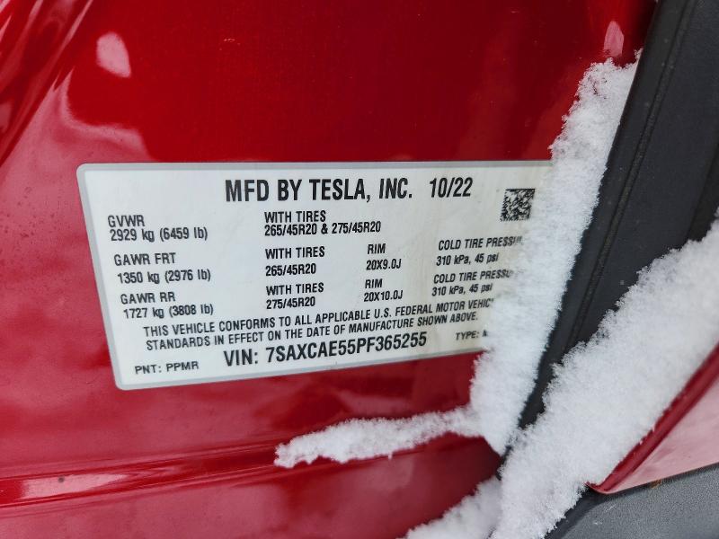 Продажа на аукционе авто 2023 Tesla Model X, vin: 7SAXCAE55PF365255, номер лота: 98360005