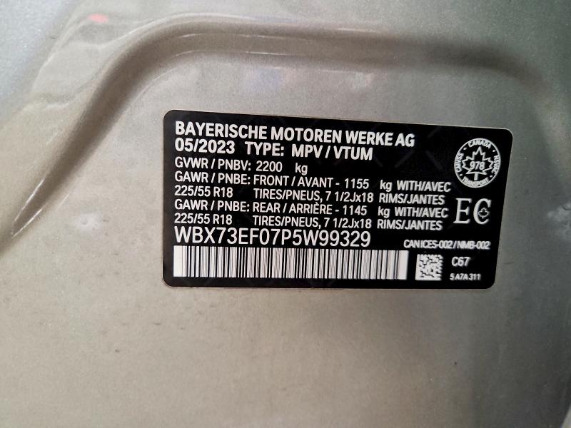 Auction sale of the 2023 Bmw X1, vin: WBX73EF07P5W99329, lot number: 74349425